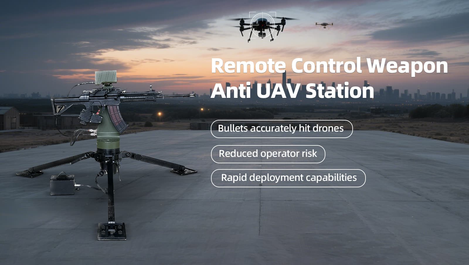 Remote Control Weapon Anti UAV Station
